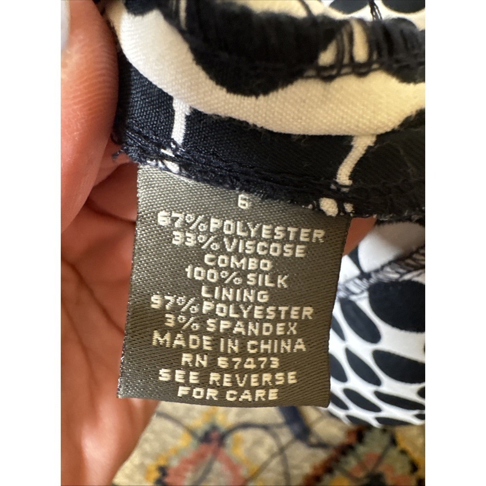 Taylor Women's‎ Black/White Dress Size 6 Cocktail Wedding Guest Bow - Picture 6 of 11